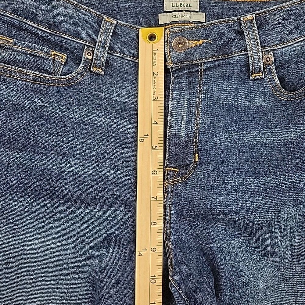L L Bean Womens Jeans Size 10 Petite Straight Leg 28x27 - Picture 9 of 11
